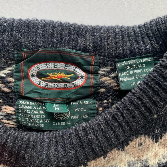 Vintage grandpa sweater oversized size M - Picture 6 of 6